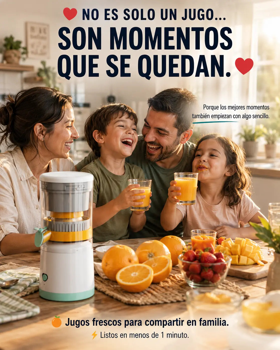 ⚡ Exprimidor Eléctrico Portátil | Tu Jugo Fresco en Menos de 1 Minuto