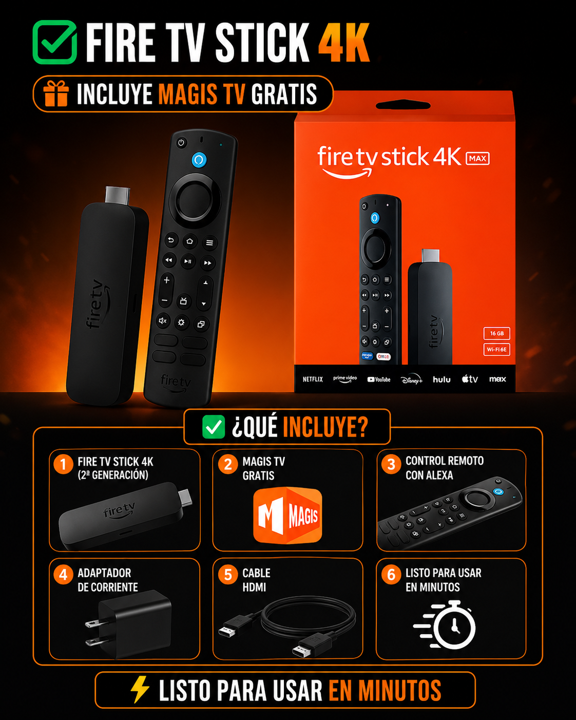 📺 Fire TV Stick 4K + Magis TV GRATIS