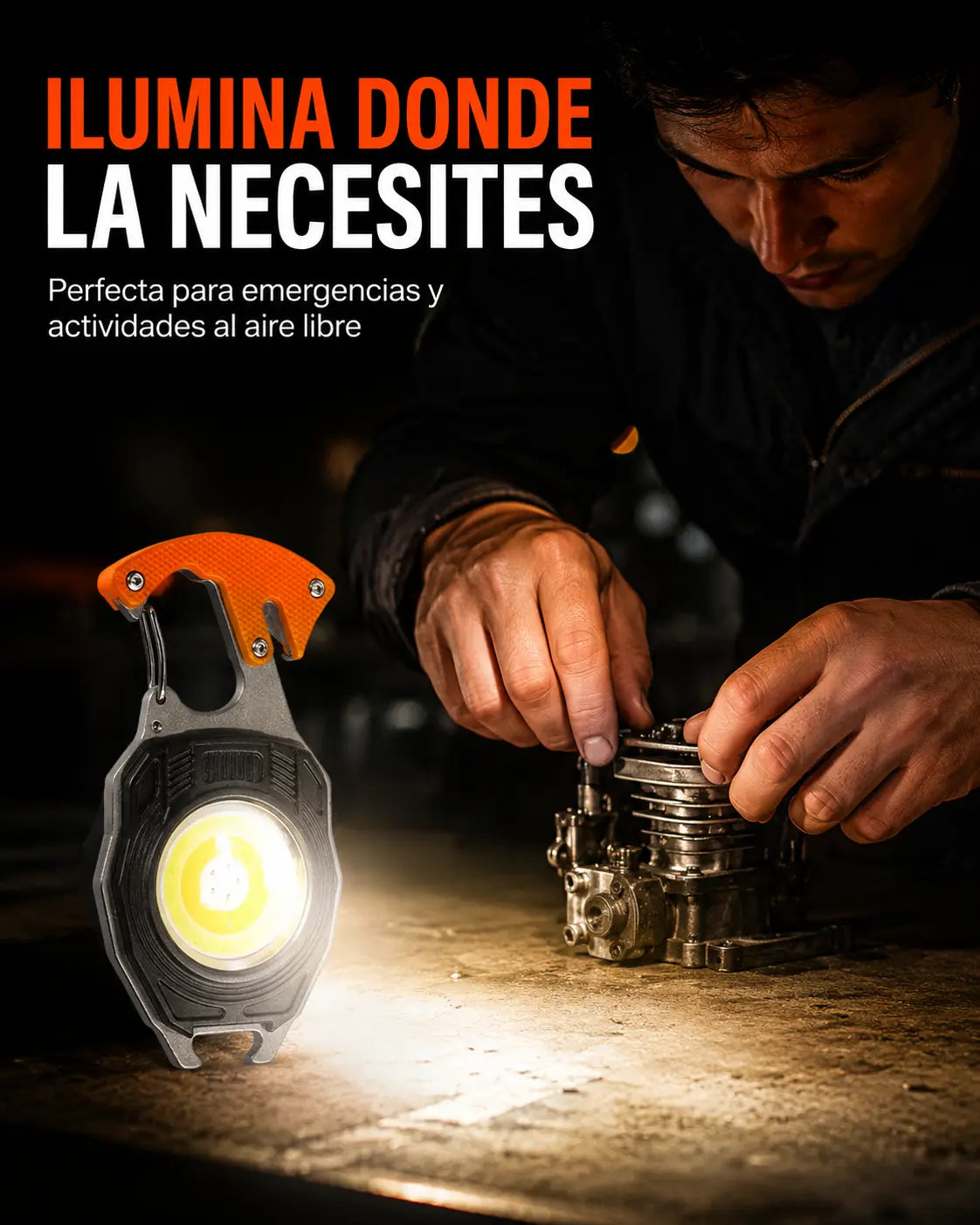 Linterna Multifuncional - Paga 1 y Llévate 6 Regalos GRATIS 🎁