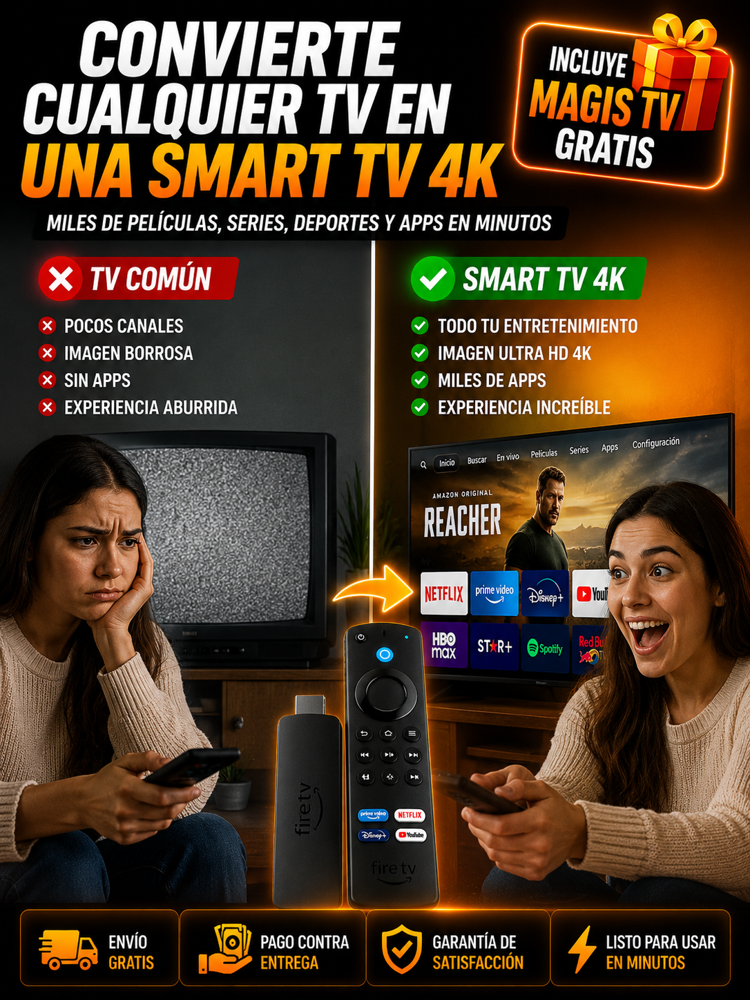 📺 Convierte tu TV en Smart TV 4K en 3 Minutos +🚚 Envío GRATIS + 💵 Pago al Recibir