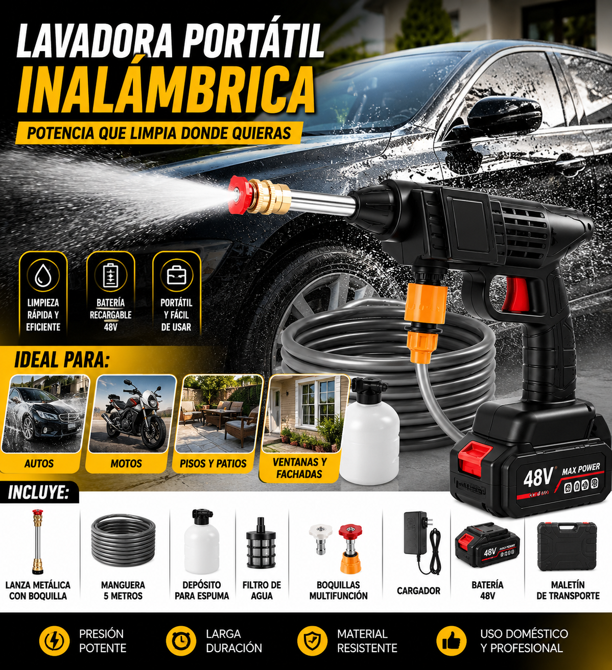 Hidrolavadora RapiJet™ + 2 Baterías | Últimas Unidades!