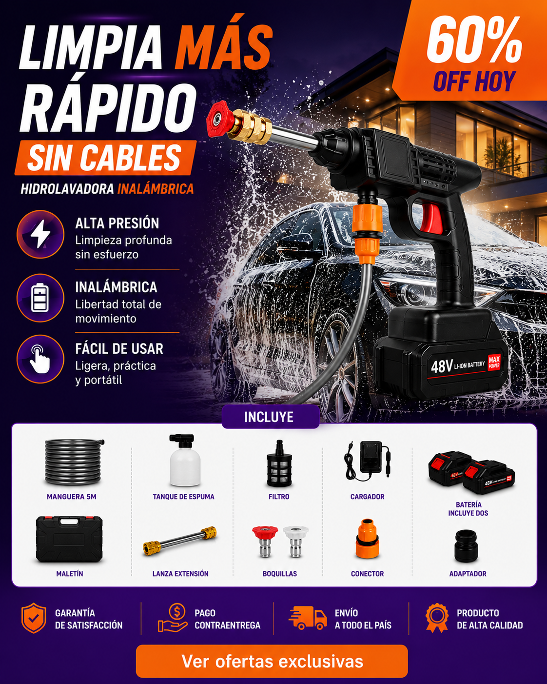 Hidrolavadora RapiJet™ + 2 Baterías | Últimas Unidades!