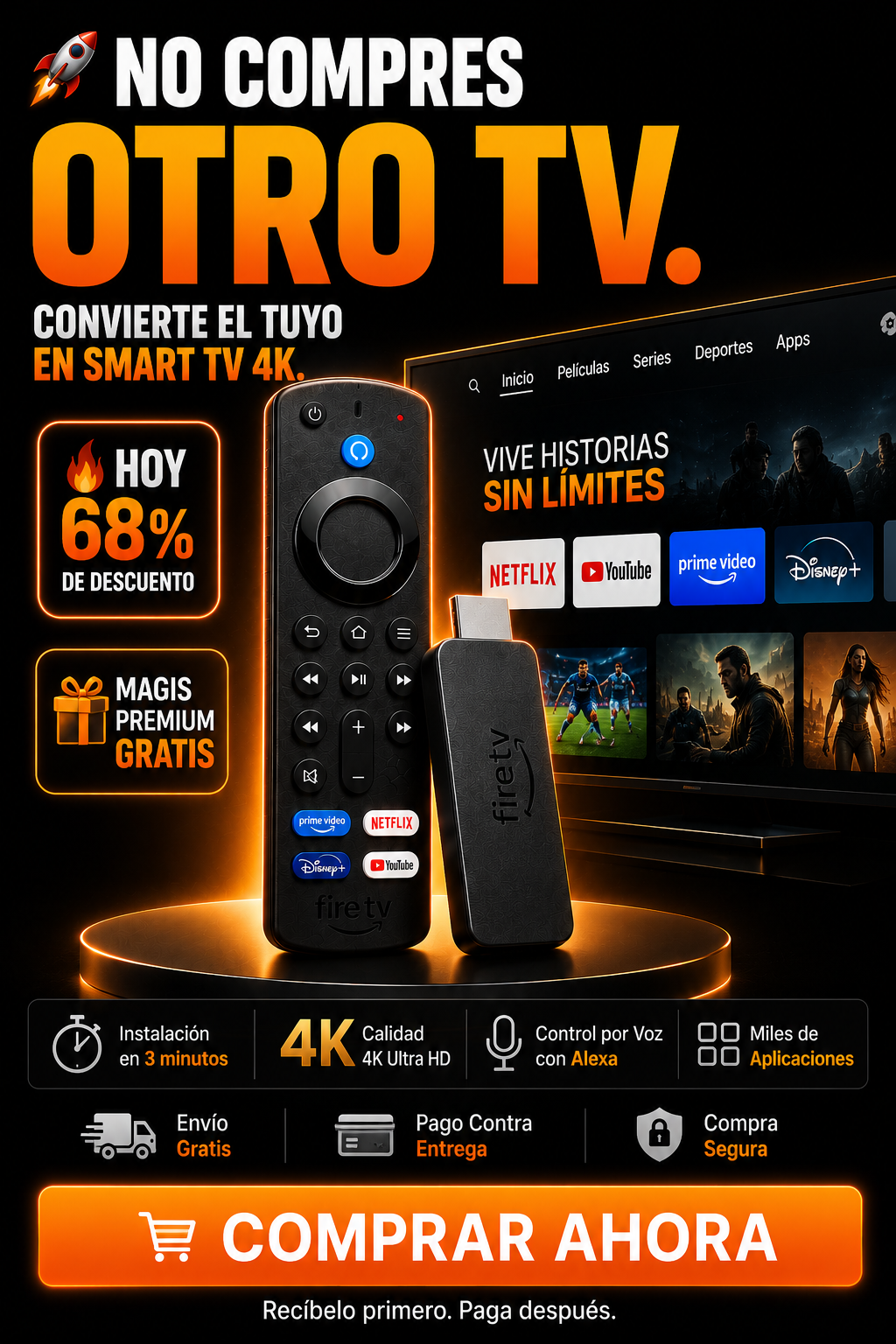 📺 Convierte tu TV en Smart TV 4K en 3 Minutos +🚚 Envío GRATIS + 💵 Pago al Recibir