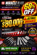 🔪 ChefPro™ | Set Premium: 12 Cuchillos + 1 Tijera + Envío GRATIS + 68% OFF 🎁