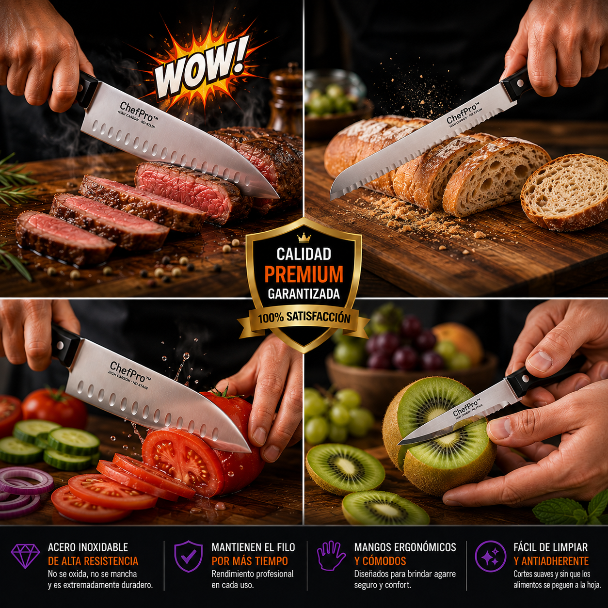 🔪 ChefPro™ | Set Premium: 12 Cuchillos + 1 Tijera + Envío GRATIS + 68% OFF 🎁