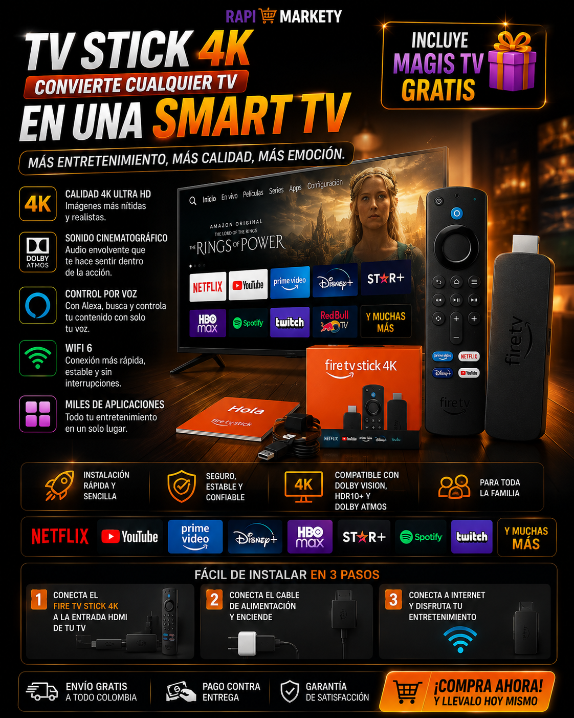 📺 Fire TV Stick 4K + Magis TV GRATIS
